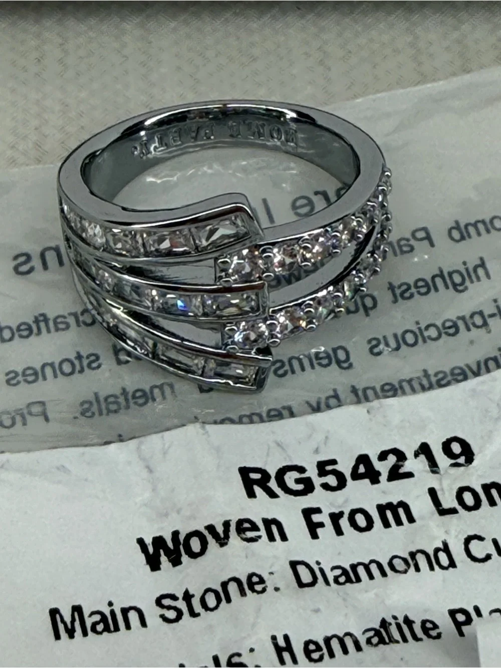 Bomb party og ring Woven From Longing Size 6